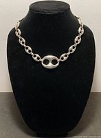 Necklace front view on display bust