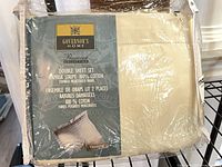 Front of sealed Governor's Home Premier Collection double sheet set package