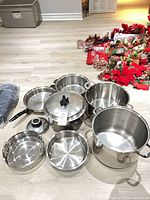 Group shot of all cookware pieces on floor