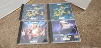 Front view of all four Classic Rock CDs showing cover art and titles