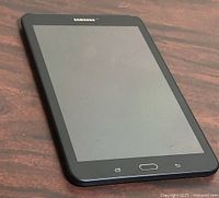 Front view of Samsung tablet powered off