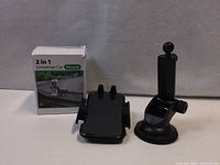 Cradle, suction-cup base and retail box front