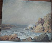 Full view of oil painting showing entire composition