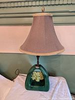 Full view of lamp with shade