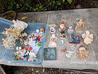 Overall view of tote and items on table