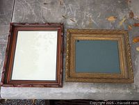 Both wood picture frames front view