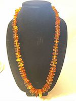 Amber necklace on display bust