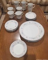 All 23 pieces arranged on table showing sizes and pattern