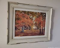 Framed painting angled view showing frame style and overall artwork