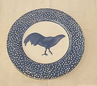 Top view of one Burleigh Chanticleer plate