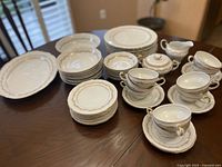 Full set arranged on table showing variety of pieces