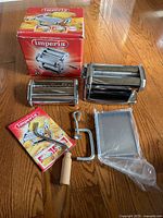 all components with box, manual, crank, clamp, tray, roller, cutter