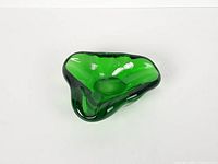 Top view showing triangular free-form shape and green coloration