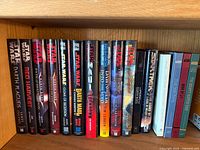 Shelf view of Star Wars hardcovers left section