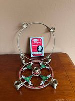 Full view of Advent wreath candle holder with candle box