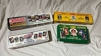 Four collector set boxes from Donruss, Score and Upper Deck