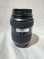 Lens front view showing focal length and aperture markings