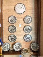 Full view showing 11 displayed plates and stack confirming design set