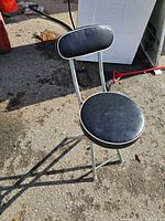 Stool upright showing seat and backrest