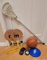 Full lot leaning against wall showing all items together