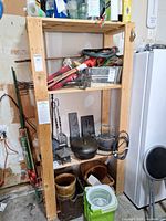 Front view showing full height and four shelves