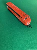 Three-quarter overhead view of locomotive