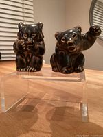 Front view of both Knud Kyhn porcelain bears