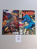 Both comic books side by side for overview