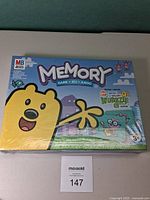 Front of sealed Memory game box showing graphics and shrink wrap