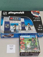 Both sealed Playmobil sets front view
