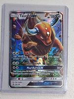 Front of Tauros GX card showing artwork, HP, moves
