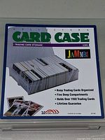 Product label showing Collectors Card Case, model 5305, capacity information