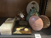 All items grouped on shelf