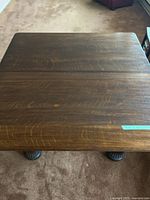 top view of wood dining table