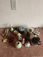 Group shot of all items laid out on carpet