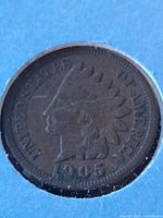 Obverse showing 1905 date and Liberty in headdress