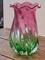 Front view showing two-tone coloration and swirl design