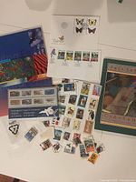 Overview of all items including booklets, souvenir sheets and loose stamps