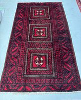 Full view of the handmade Persian rug