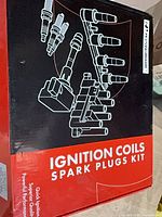 Front of box showing product name and line drawings of coils and plugs