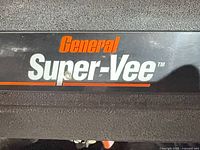 Close-up of General Super-Vee branding on case