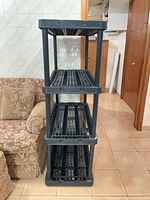 Front view of entire 4-shelf rack