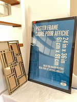 Poster frame and collage frame side by side