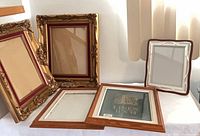 Group shot of five frames on table