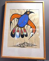 Framed serigraph showing full Thunderbird composition