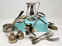 Group shot of all sterling pieces displayed