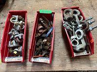 Overview of the three bins with hardware