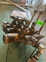 Valve block left side showing ports and fittings