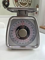 Front view showing dial face and capacity markings