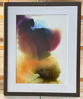 Front view of framed abstract artwork